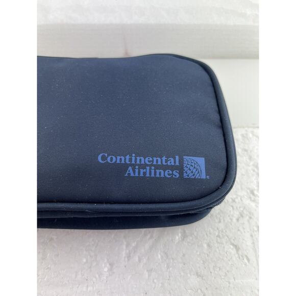 Continental Airlines First Class Complimentary Amenity Kit 5 VTG Travel Bag New - Picture 1 of 16